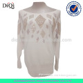 Women solid color sweater slash neck pullover sweater in stones